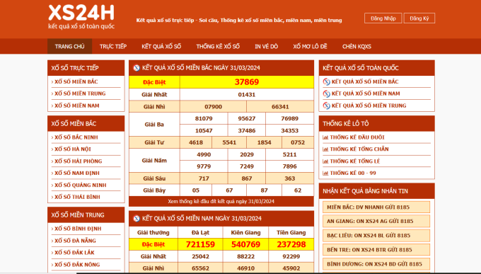 Code kết quả xổ số